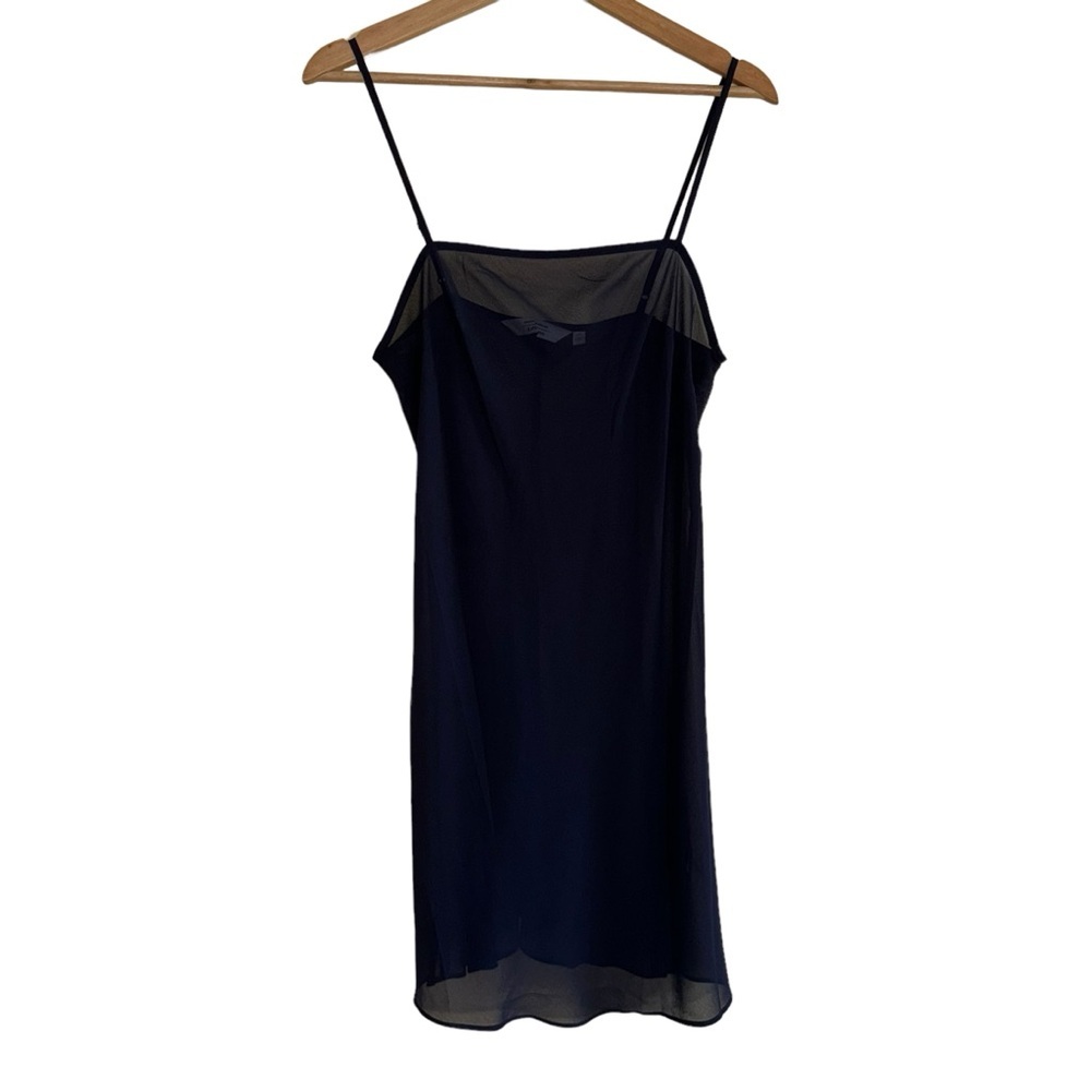 Other Stories Stockholm Atelier Sheer Panel Mini Slip Dress Navy Blue Size 8
